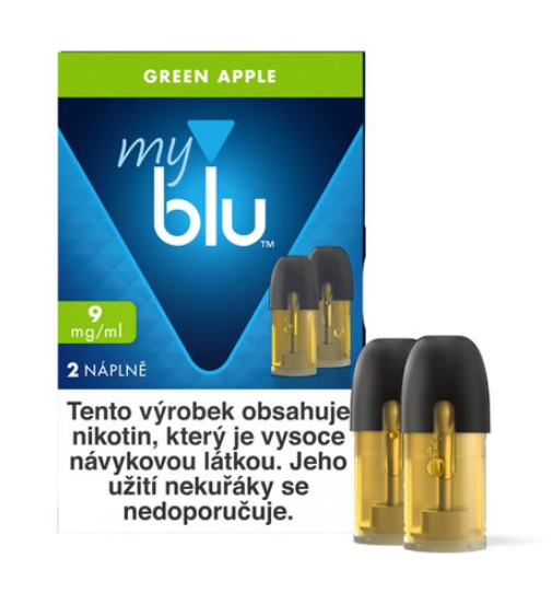 Náhradní předplněný pod pro my BLU - Green Apple 9 mg - 2 kusy