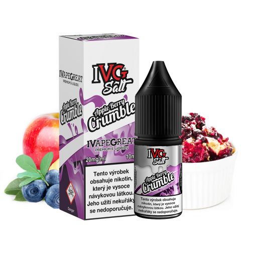 Nikotinová Sůl IVG Salt - Apple Berry Crumble / Jablečný koláč s bobulemi 10ml
