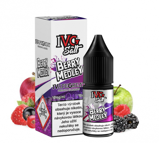 Nikotinová Sůl IVG Salt - Berry Medley / Lesní bobule s jablkem 10ml