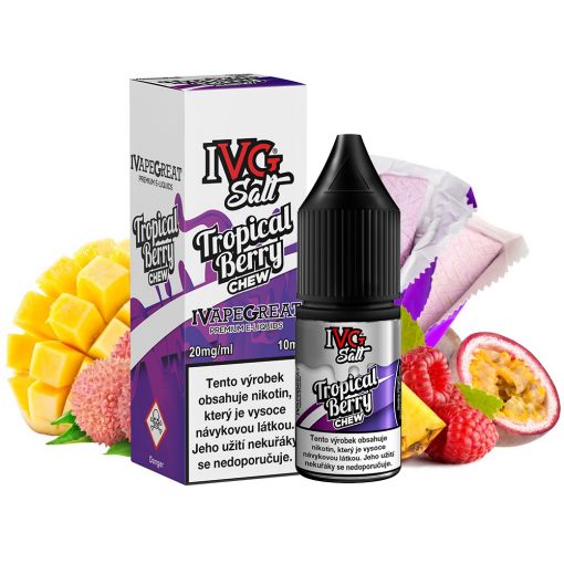 Nikotinová Sůl IVG Salt - Tropical Berry Chew / Tropická žvýkačka 10ml