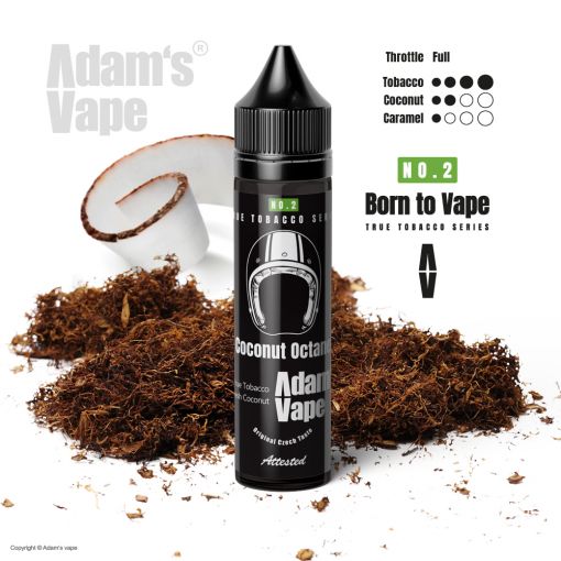 Příchuť Adams vape - Coconut Octane / Tabák s kokosem a karamelem 12ml SnV