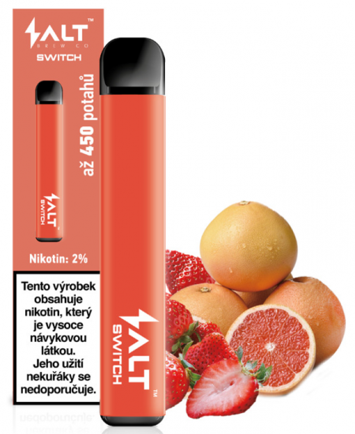 Salt SWITCH jednorázová pod ecigareta - Grapefruit Strawberry