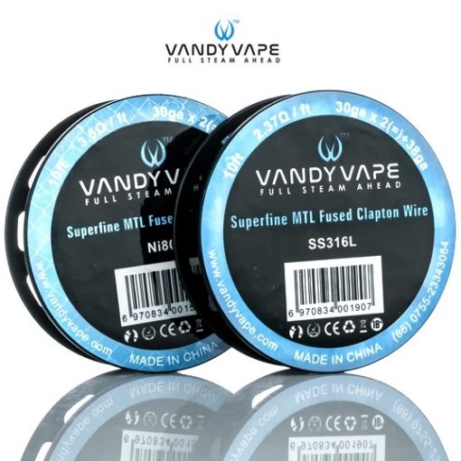 Vandy Vape nerezový drát Superfine MTL Fused Clapton SS316L, 3,04m