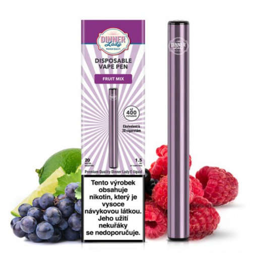 Jednorázová ecigareta Dinner Lady Vape Pen - Fruit Mix 20mg/ml