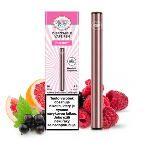 Jednorázová ecigareta Dinner Lady Vape Pen - Pink Berry 20mg/ml