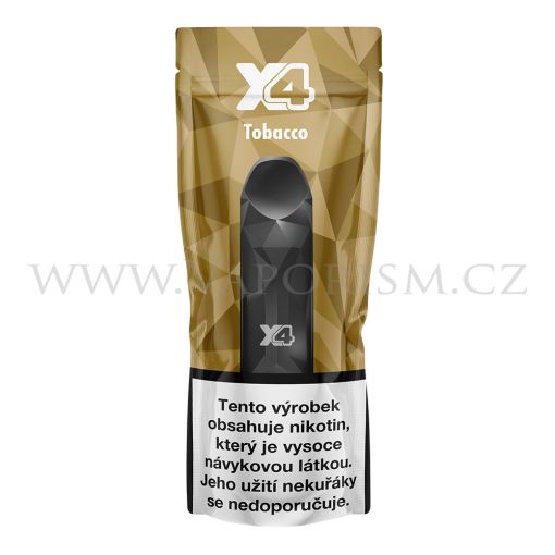 Jednorázová ecigareta X4 - Tabák