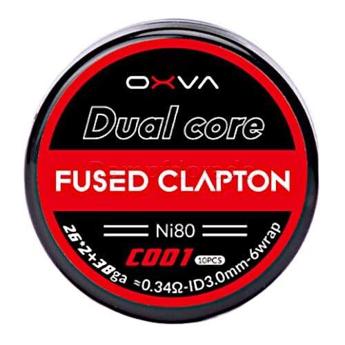 OXVA předmotané spirálky pro DL Fused Clapton Dual Core Ni80 0,34 ohm - 10 ks