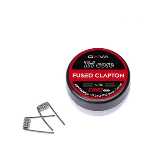 OXVA předmotané spirálky pro DL Fused Clapton Tri Core Ni80 0,36 ohm - 10 ks