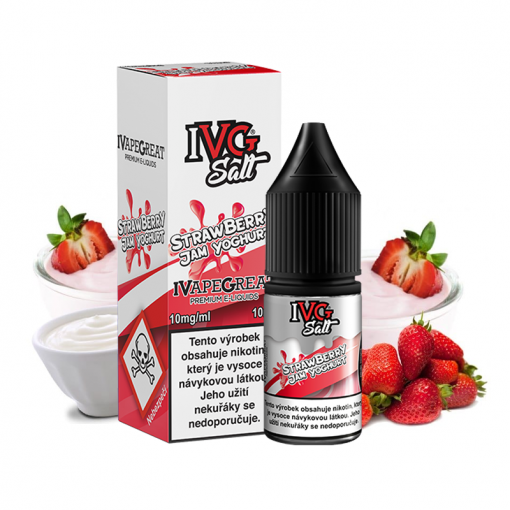 Nikotinová Sůl IVG Salt - Strawberry Jam Yoghurt / Jogurt s jahodovým džemem 10ml