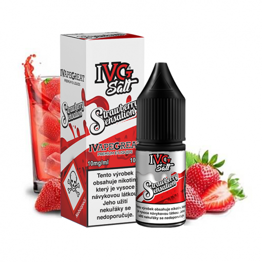 Nikotinová Sůl IVG Salt - Strawberry Sensation / Ledová jahoda 10ml