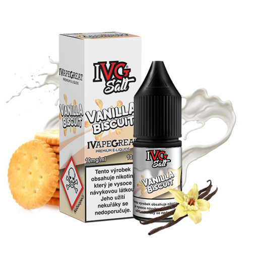 Nikotinová Sůl IVG Salt - Vanilla Biscuit / Vanilková sušenka 10ml