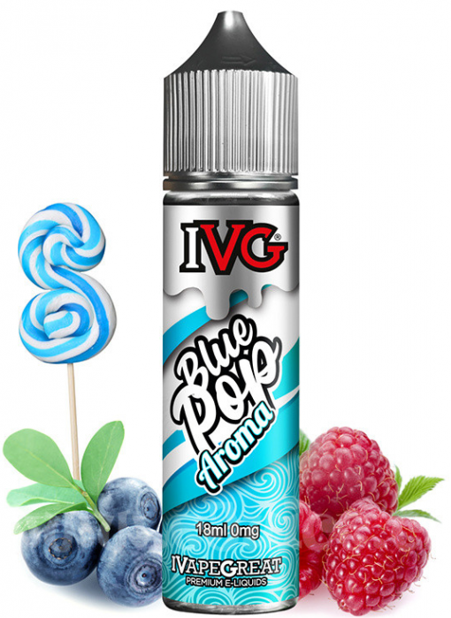 Příchuť IVG S&V: Pops Blue Pop / Borůvkovo-malinové lízátko 18ml