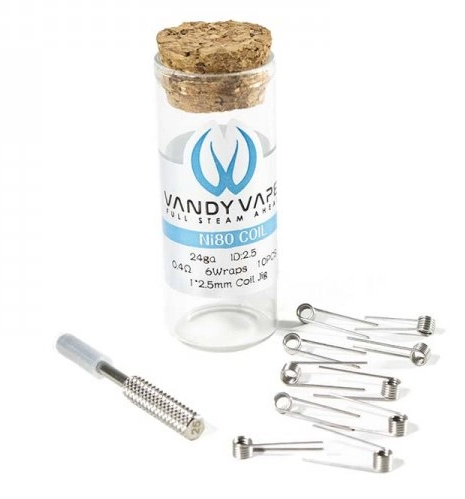 Vandy Vape Ni80 Předmotané spirálky 24ga 1*2,5mm 10ks - 0,4ohm