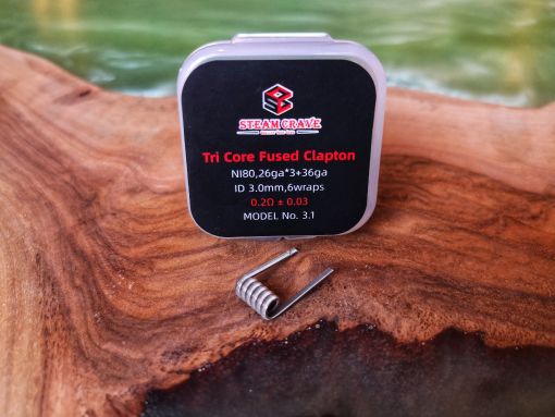 Steamcrave předmotané spirálky Tri core fused Clapton Ni80 - NiChrome, 10ks - 0,2 ohmů