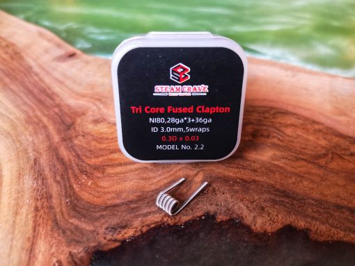 Steamcrave předmotané spirálky Tri core fused Clapton Ni80 - NiChrome, 10ks - 0,3 ohmů