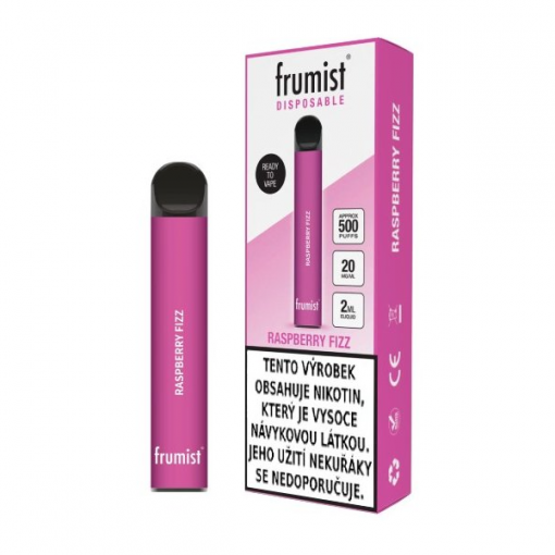 Frumist jednorázová ecigareta - Raspberry Fizz / Sladký malinový šumivý nápoj - 20mg