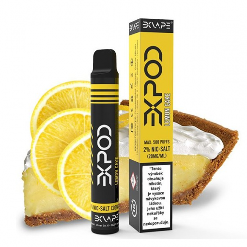 EXVAPE EXPOD jednorázová ecigareta Lemon Cake - 20mg