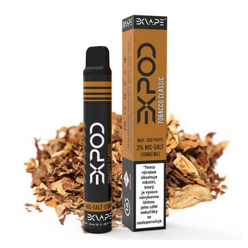 EXVAPE EXPOD jednorázová ecigareta Tobacco Classic - 20mg
