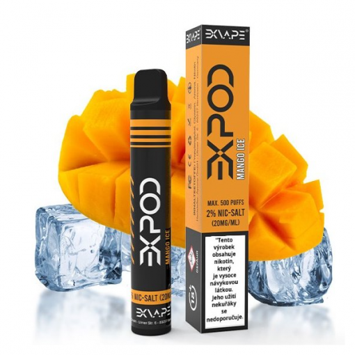 EXVAPE EXPOD jednorázová ecigareta Mango Ice - 20mg