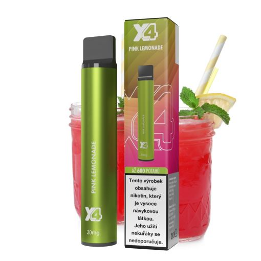 X4 Bar Růžová limonáda / Pink Lemonade - jednorázová ecigareta