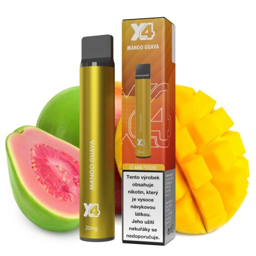 X4 Bar Mango a guava / Mango Guava - jednorázová ecigareta