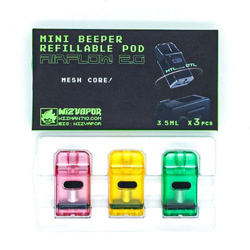 WizVapor Mini Beeper POD - náhradní POD cartridge 3ks - 1.2 Ohm