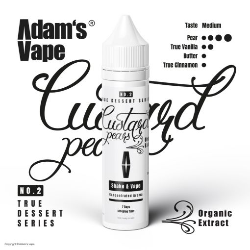 Příchuť Adams vape S&V: True Dessert Series - Custard Pears / Pečené hrušky s pudinkem 10ml