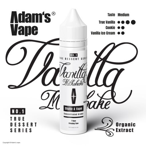 Příchuť Adams vape S&V: True Dessert Series - Vanilla Milkshake / Vanilkový Milkshake 12ml