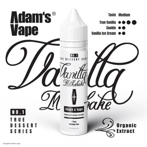 Příchuť Adams vape S&V: True Dessert Series - Vanilla Milkshake / Vanilkový Milkshake 10ml