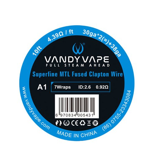 Vandy Vape kanthalový drát Superfine MTL Fused Clapton KA1, 3,04m