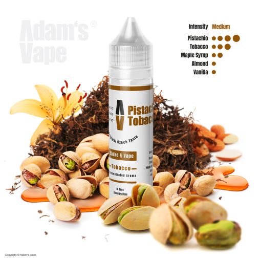 Příchuť Adams vape - Pistachio Tobacco / Pistáciový tabák s mandlemi a javorovým sirupem 10ml SnV
