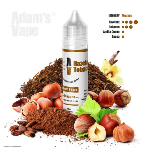 Příchuť Adams vape S&V: Hazelnut Tobacco / Jemný tabák s lískovým oříškem 12ml
