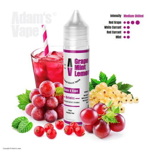 Příchuť Adams vape S&V: Grape Mint Lemonade / Chladivá hroznová limonáda 10ml