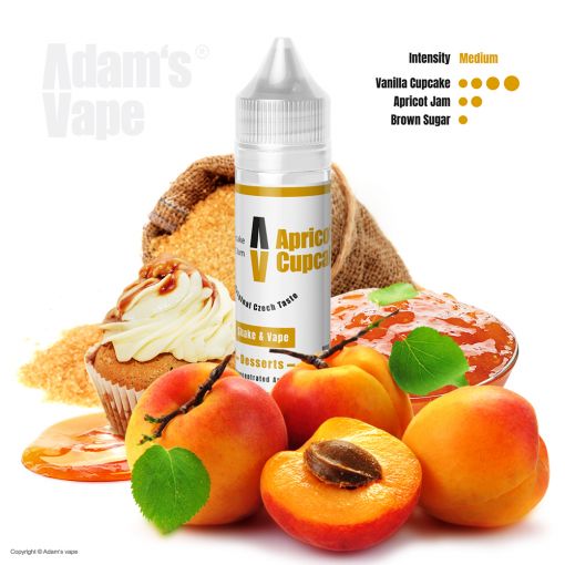 Příchuť Adams vape - Apricot Cupcake / Sladký meruňkový cupcake 12ml SnV
