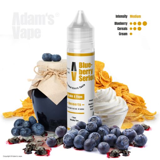 Příchuť Adams vape - Blueberry Serious / Borůvkové cereálie s krémem 12ml SnV