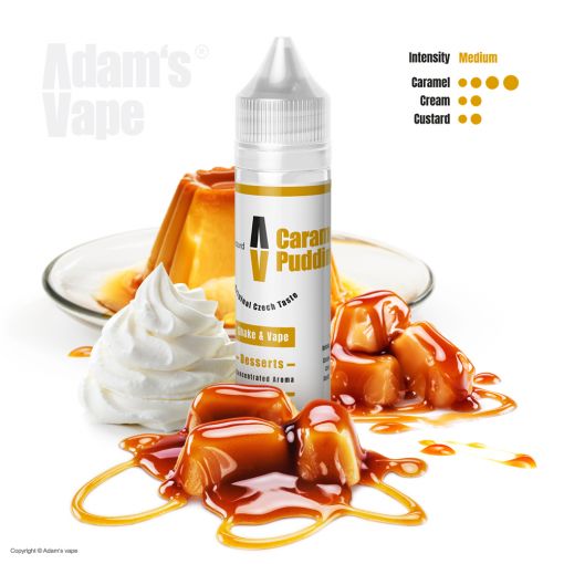 Příchuť Adams vape - Caramel Pudding / Karamelový pudink 12ml SnV