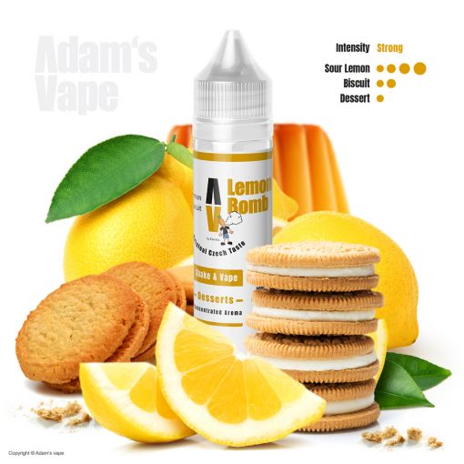 Příchuť Adams vape - Lemon Bomb / Citrónové cookies 10ml SnV