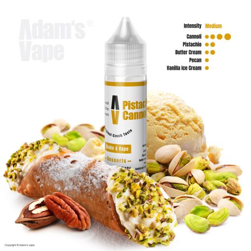 Příchuť Adams vape S&V: Pistachio Cannoli / Sicilský dezert 12ml