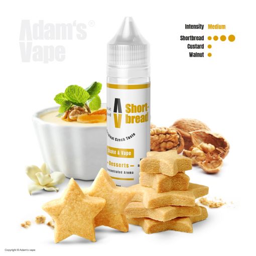 Příchuť Adams vape - Shortbread / Máslová sušenka s pudinkovým krémem 12ml SnV