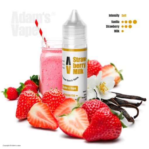 Příchuť Adams vape - Strawberry Milk / Vanilkovo-jahodové mléko 12ml SnV