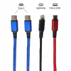 USB Kabel 4v1- 2x USB-C / 1x Micro USB / 1x Lightning 125cm 2,8A