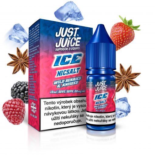 Nikotinová Sůl Just Juice Salt - ICE Wild Berries a Aniseed (Ledové lesní ovoce s anýzem) - 20mg/ml