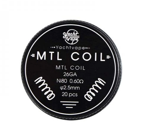 Yachtvape předmotané spirálky - MTL Coil NI80 - 0,6 ohm 20ks