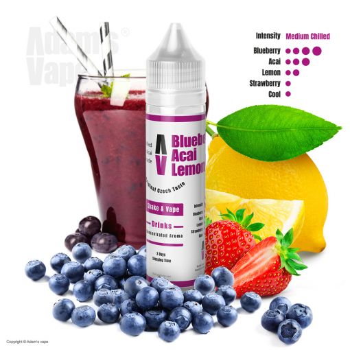 Příchuť Adams vape S&V: Blueberry Acai Lemonade / Vychlazená borůvková limonáda 12ml