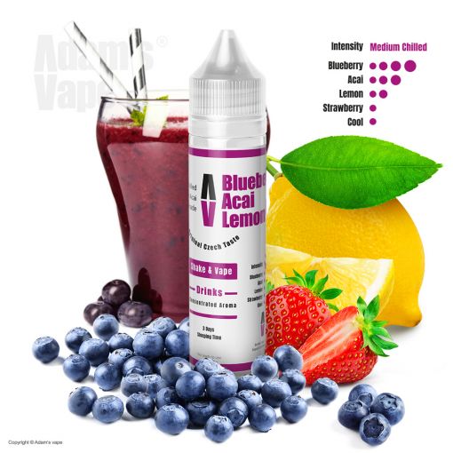 Příchuť Adams vape S&V: Blueberry Acai Lemonade / Vychlazená borůvková limonáda 10ml