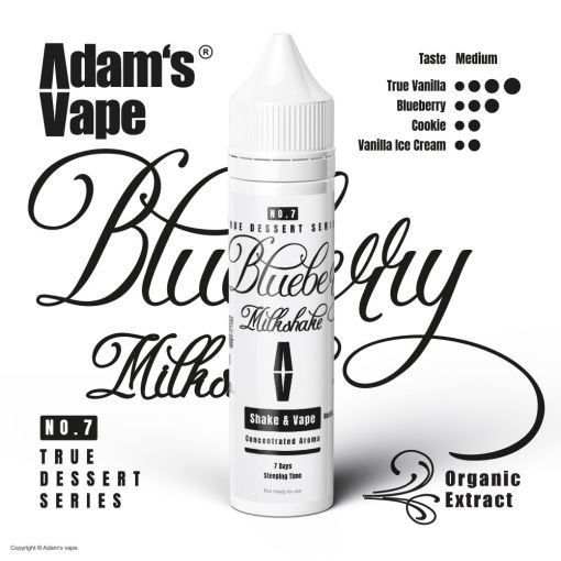 Příchuť Adams vape S&V: True Dessert Series - Borůvkový Milkshake / Blueberry Milkshake 12ml