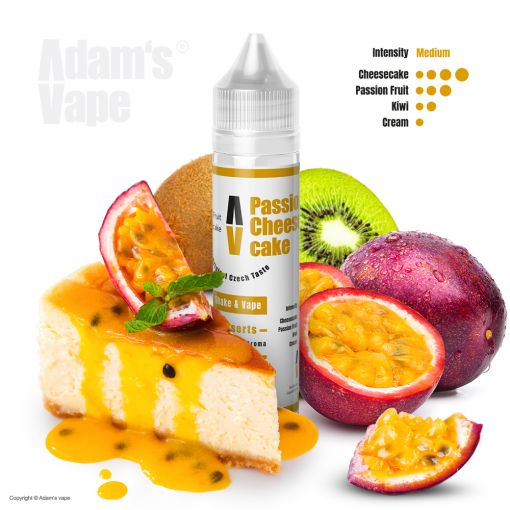 Příchuť Adams vape S&V: Passion Cheesecake / Cheesecake s maracujou a kiwi 12ml