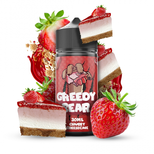 Příchuť Greedy Bear - Chubby Cheesecake / Jahodový cheesecake s dračím ovocem 30ml SnV