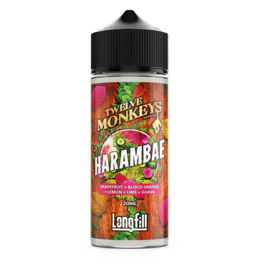 Příchuť Twelve Monkeys - Harambae / Grapefruit, červený pomeranč, citrón, limetka a guava 20ml