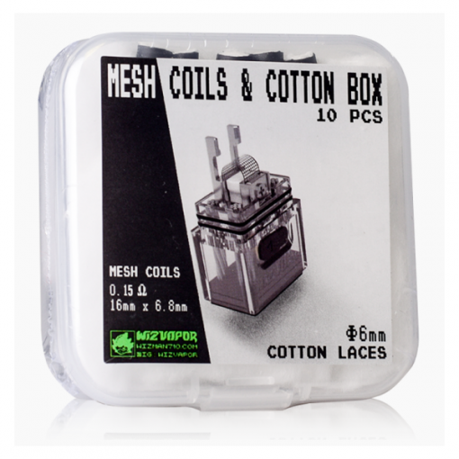 WizVapor Mesh Coil Cotton Box